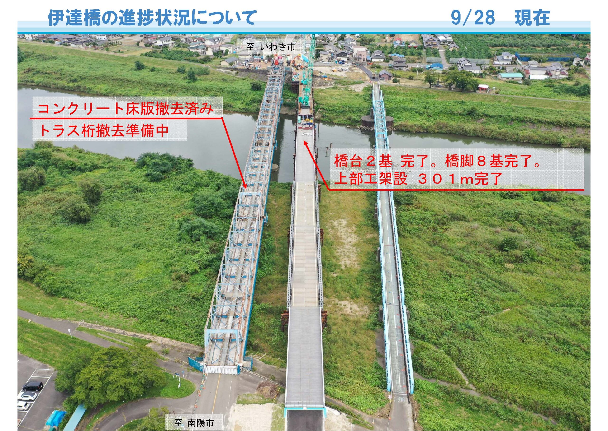 国道399号伊達橋 仮橋の開通見通しについて（ご報告